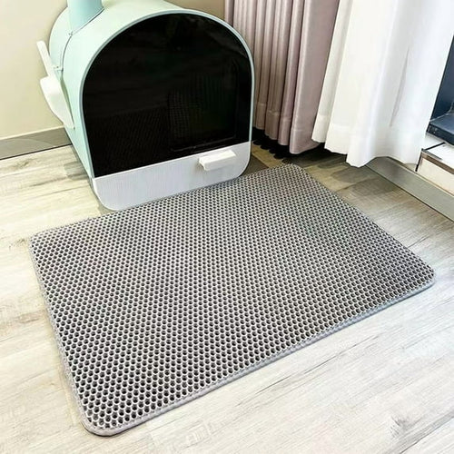 Cat Litter Trapping Mat - cat litter mat and cat litter scoop holder product photo