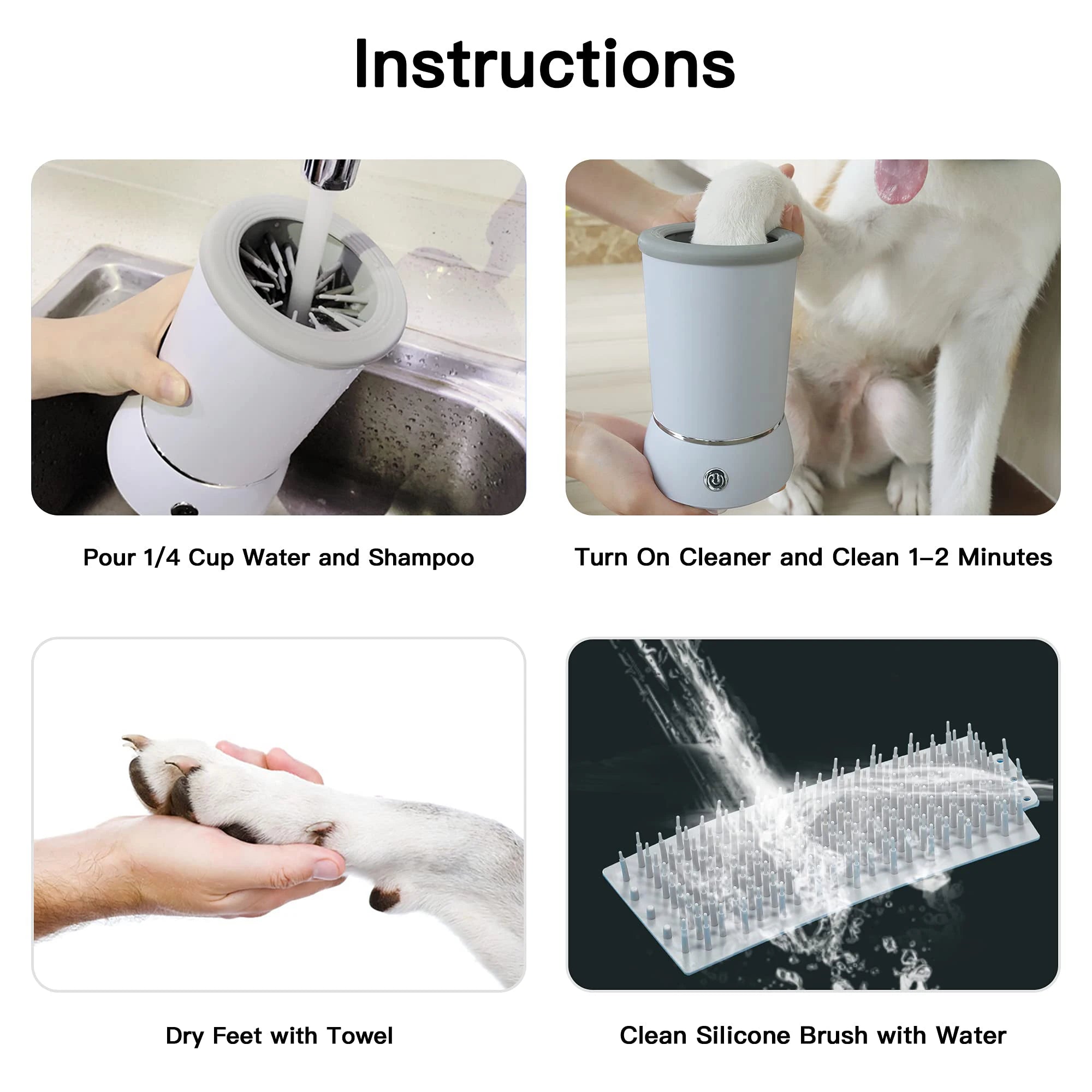 Dog Paw Washer Mat - pet hair remover and pet hair roller product photo
