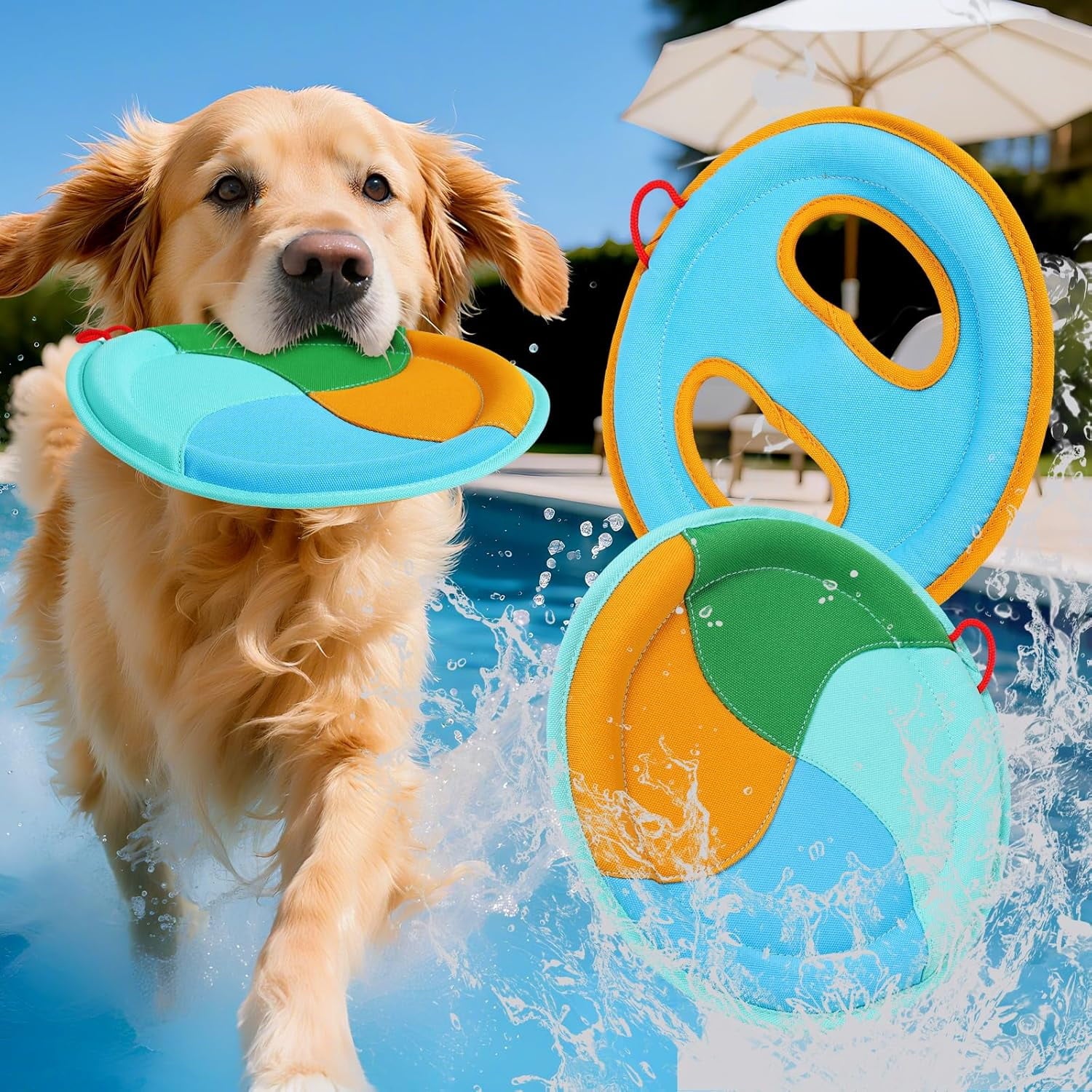 Floating Dog Pool Toy - dog chew toy and squeaky dog toy product photo