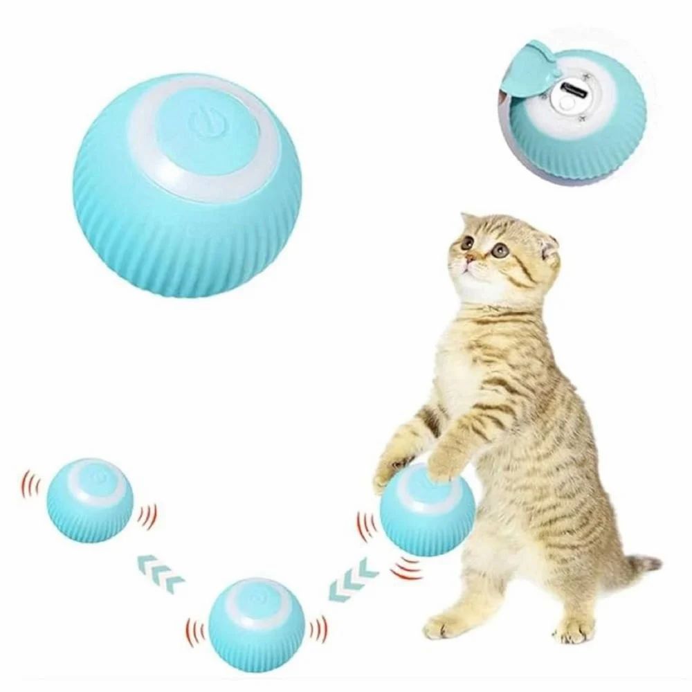 Automatic Cat Ball - cat tunnel toy and feather wand product photo
