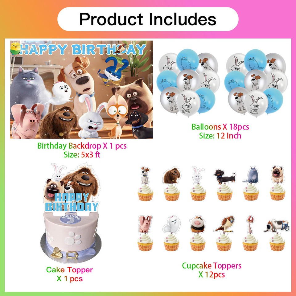 Pet Birthday Decor Set - pet birthday decorations and dog birthday decor product photo